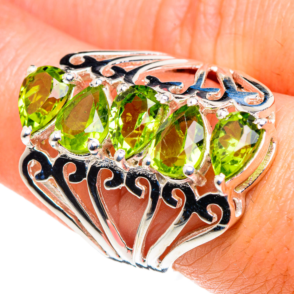 Peridot Rings handcrafted by Anasilvercos - RING90506