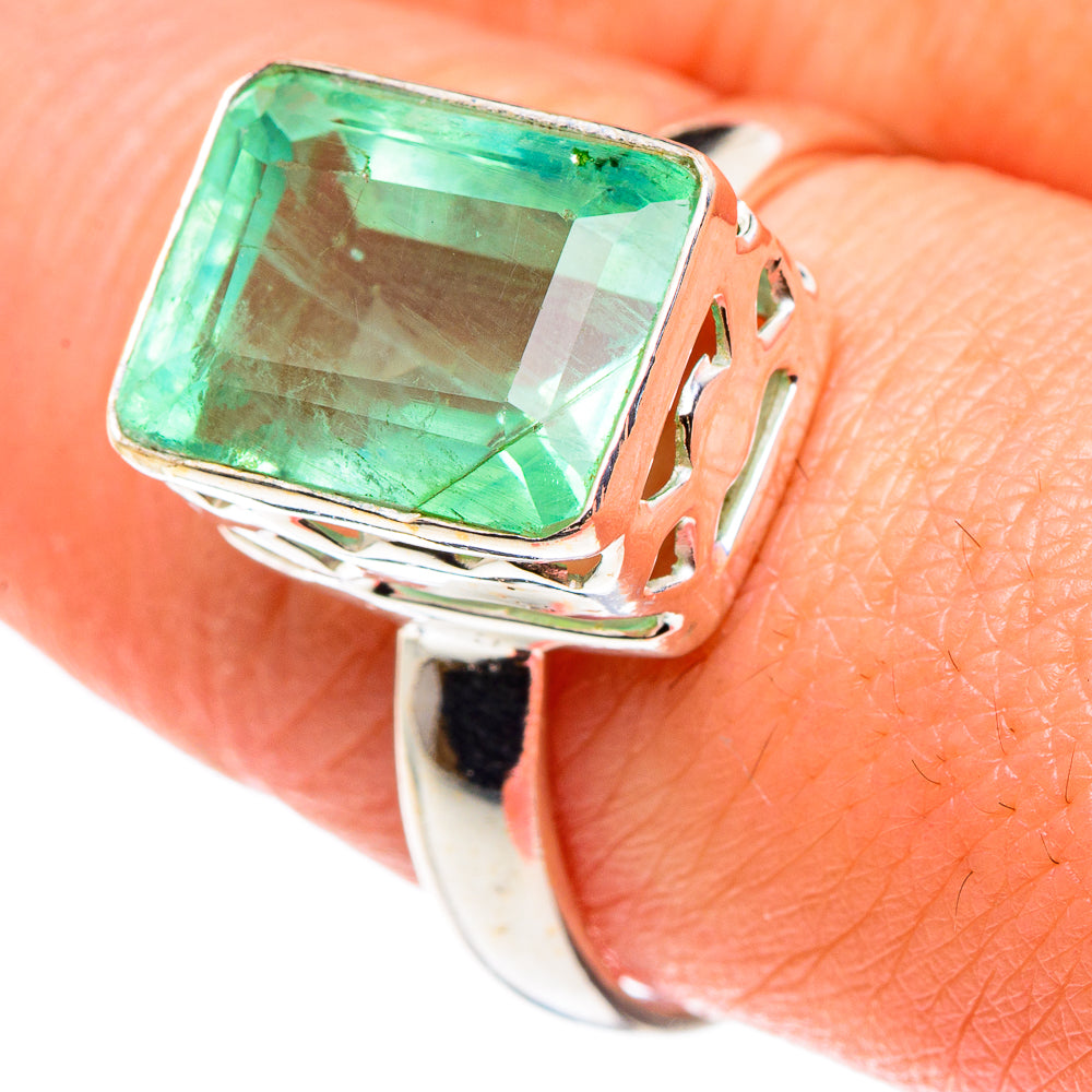 Green Fluorite Rings handcrafted by Anasilvercos - RING90507