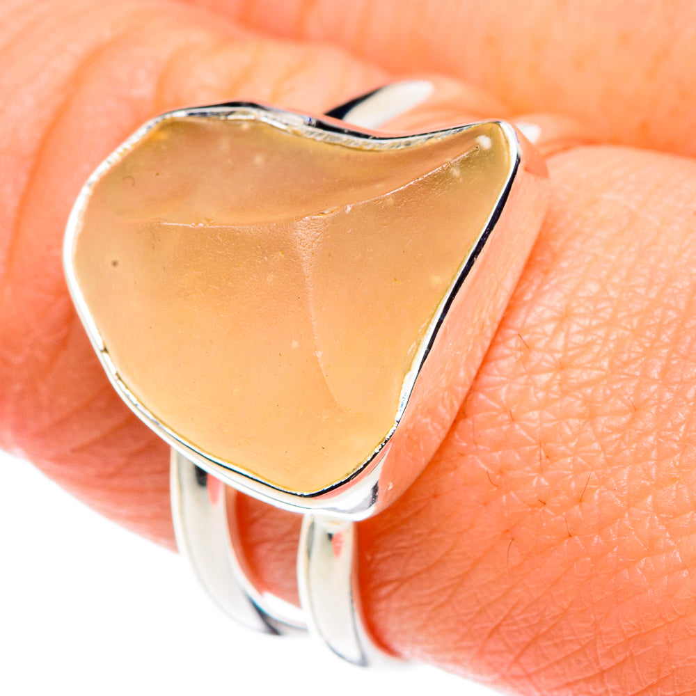 Libyan Desert Glass Rings handcrafted by Anasilvercos - RING90510