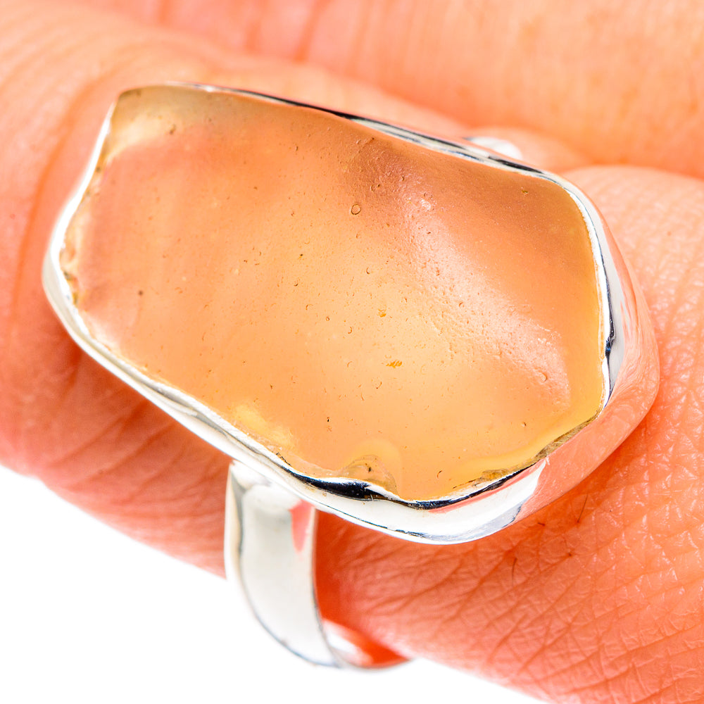 Libyan Desert Glass Rings handcrafted by Anasilvercos - RING90513