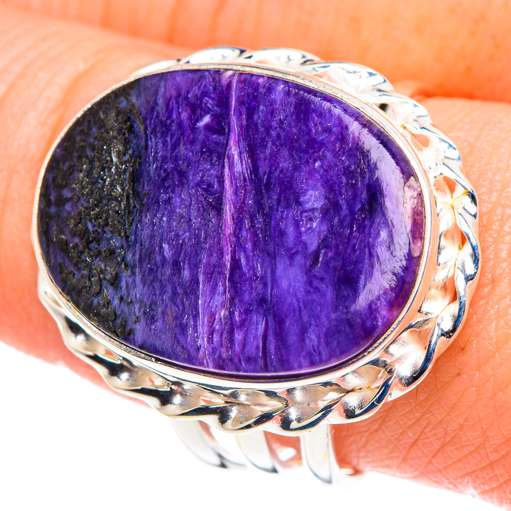 Charoite Rings handcrafted by Anasilvercos - RING90518