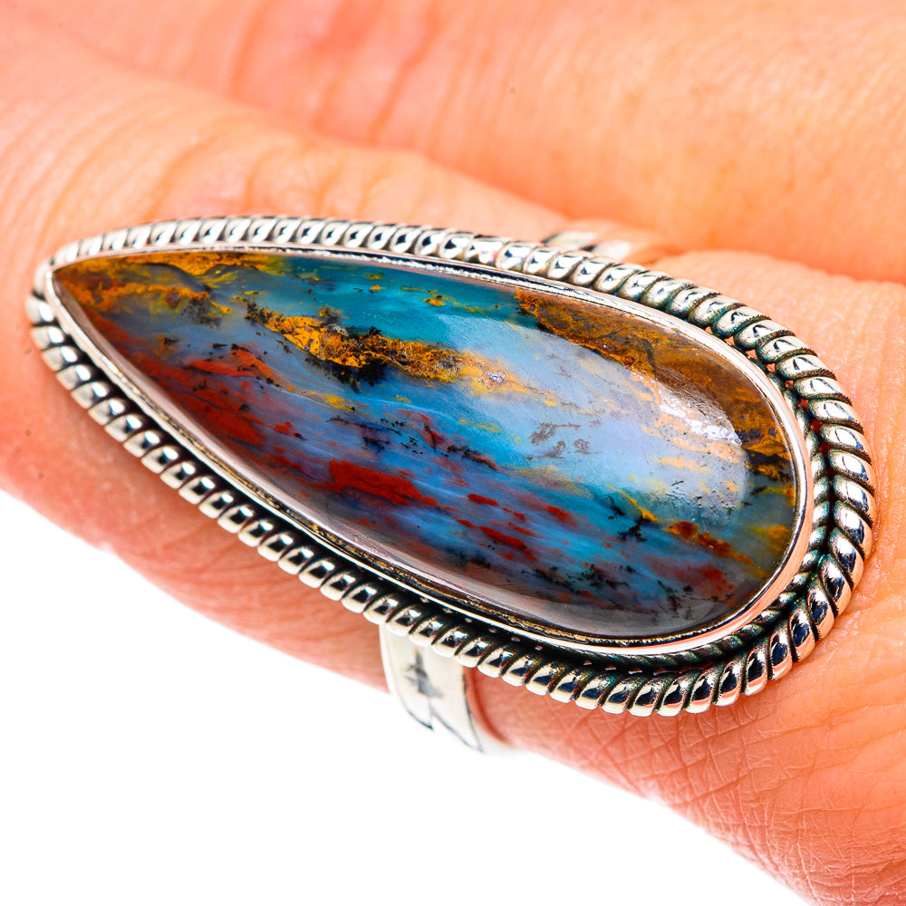Peruvian Opal Rings handcrafted by Anasilvercos - RING90542