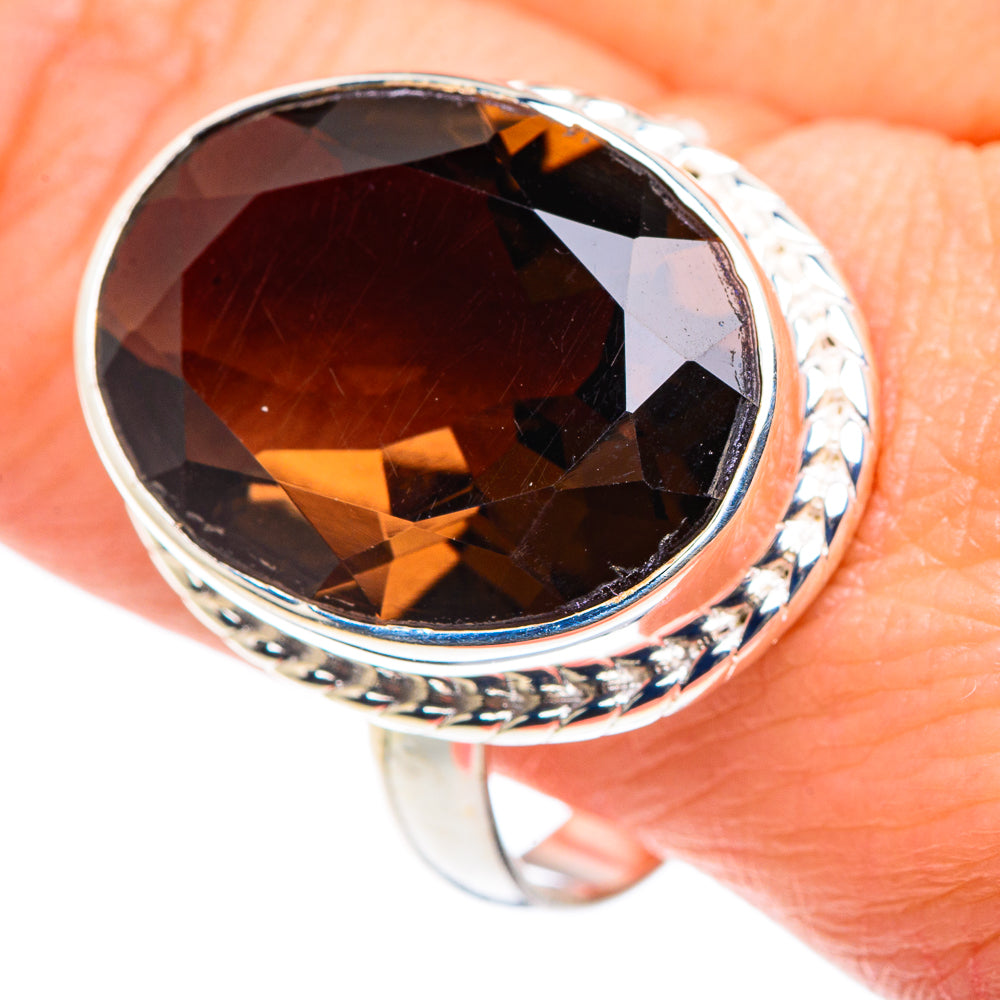 Smoky Quartz Rings handcrafted by Anasilvercos - RING90556