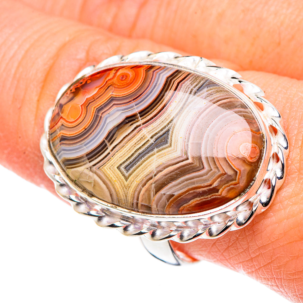 Crazy Lace Agate Rings handcrafted by Anasilvercos - RING90557
