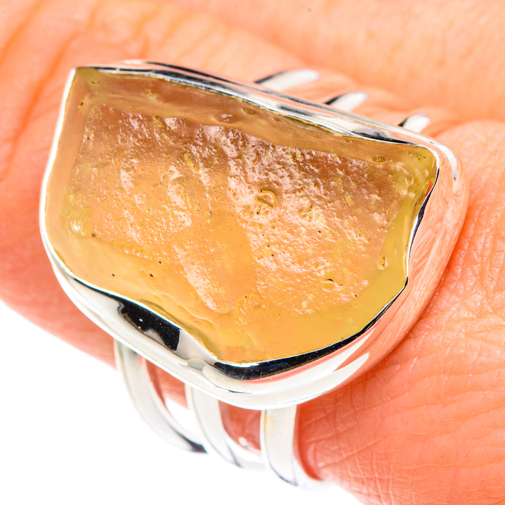 Libyan Desert Glass Rings handcrafted by Anasilvercos - RING90565