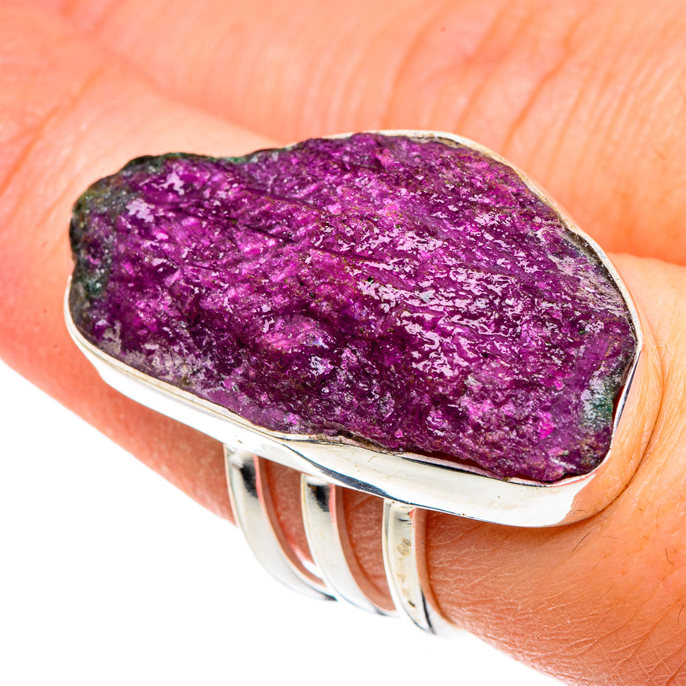 Ruby Zoisite Rings handcrafted by Anasilvercos - RING90566