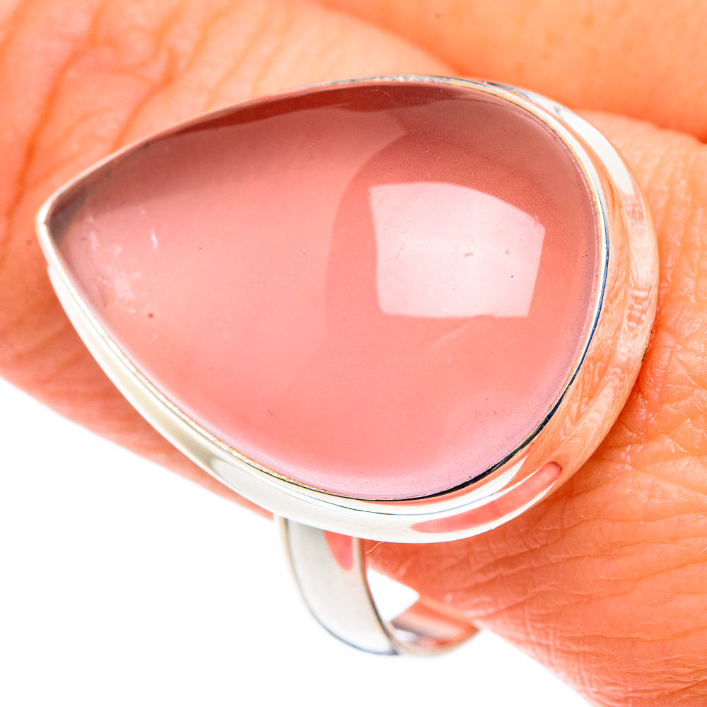 Rose Quartz Rings handcrafted by Anasilvercos - RING90567