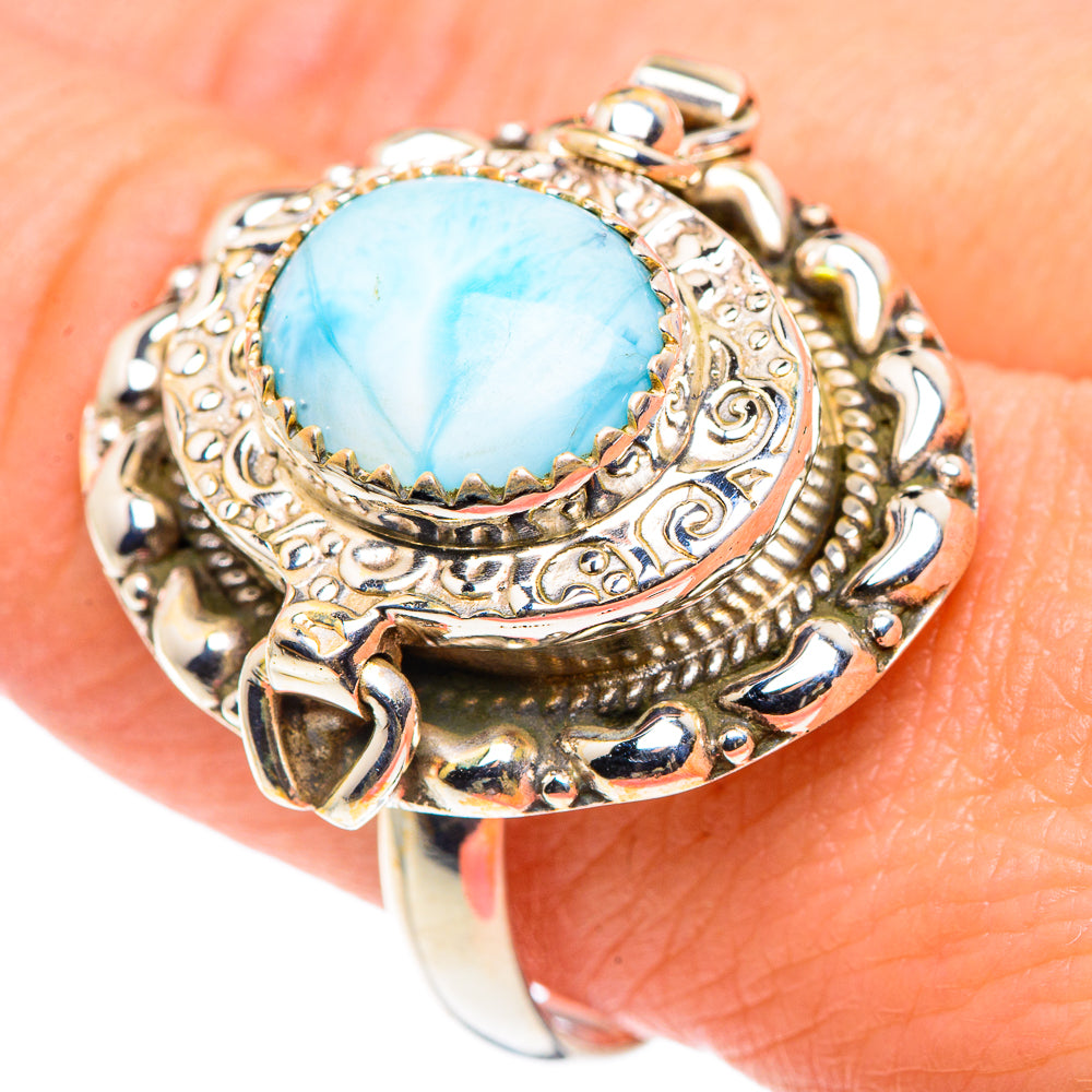Larimar Rings handcrafted by Anasilvercos - RING90588