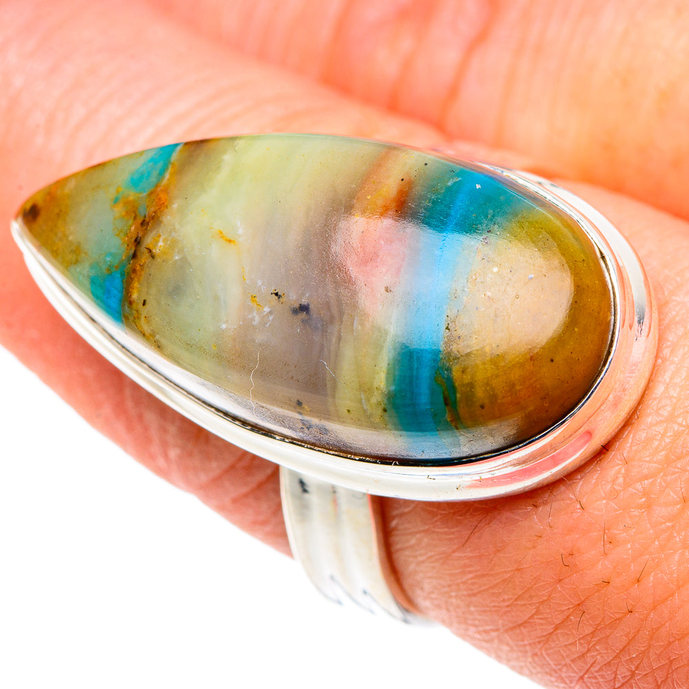 Peruvian Opal Rings handcrafted by Anasilvercos - RING90591