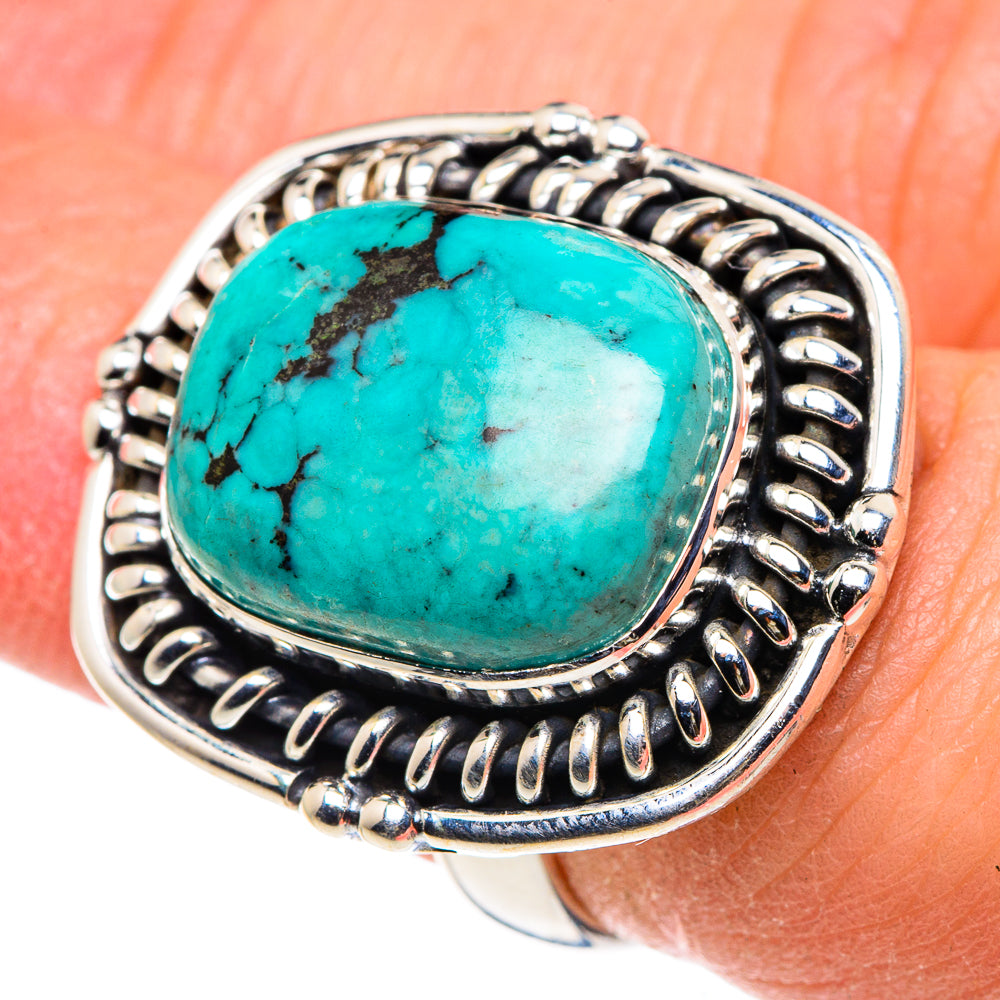 Tibetan Turquosie Rings handcrafted by Anasilvercos - RING90597