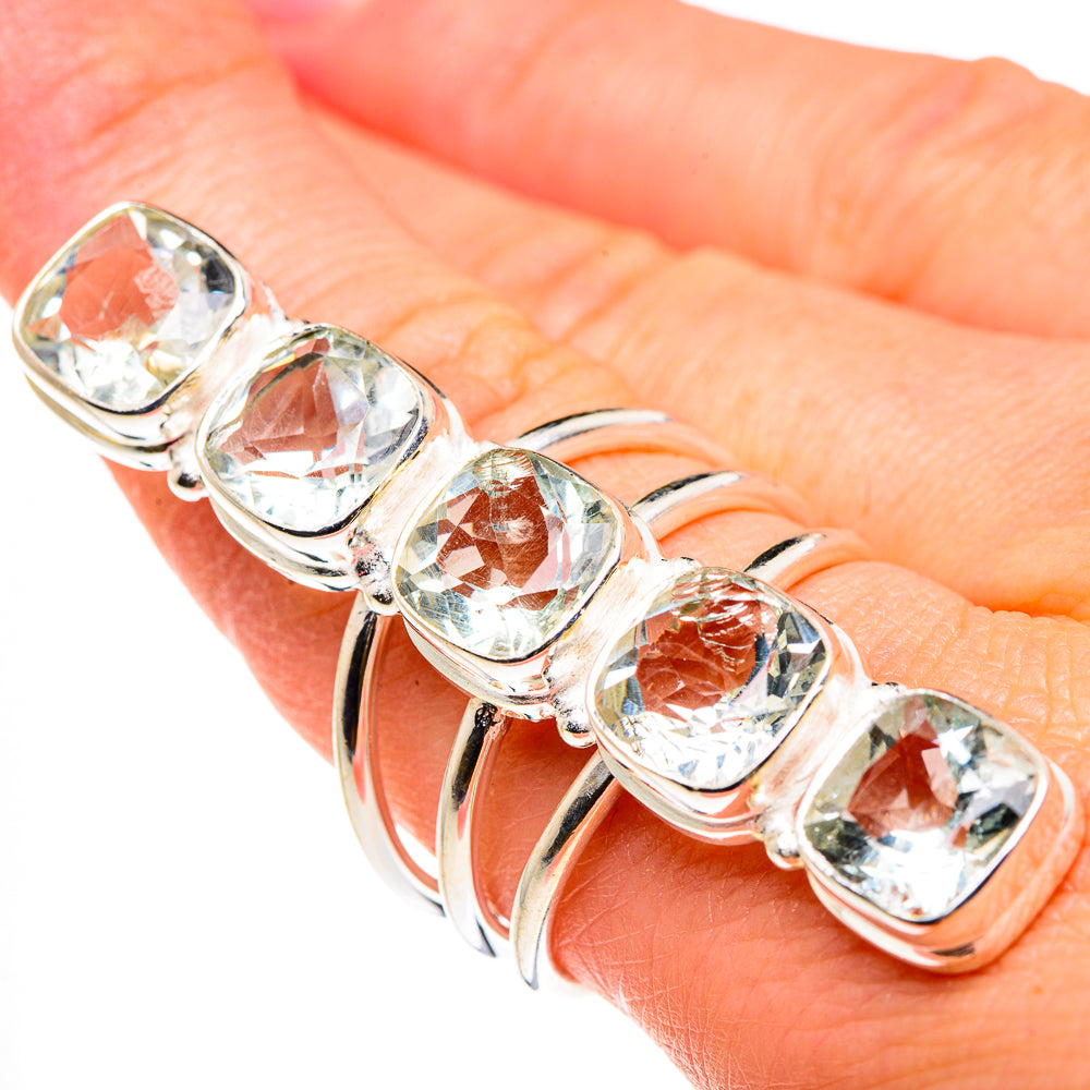 Greem Amethyst Rings handcrafted by Anasilvercos - RING90598