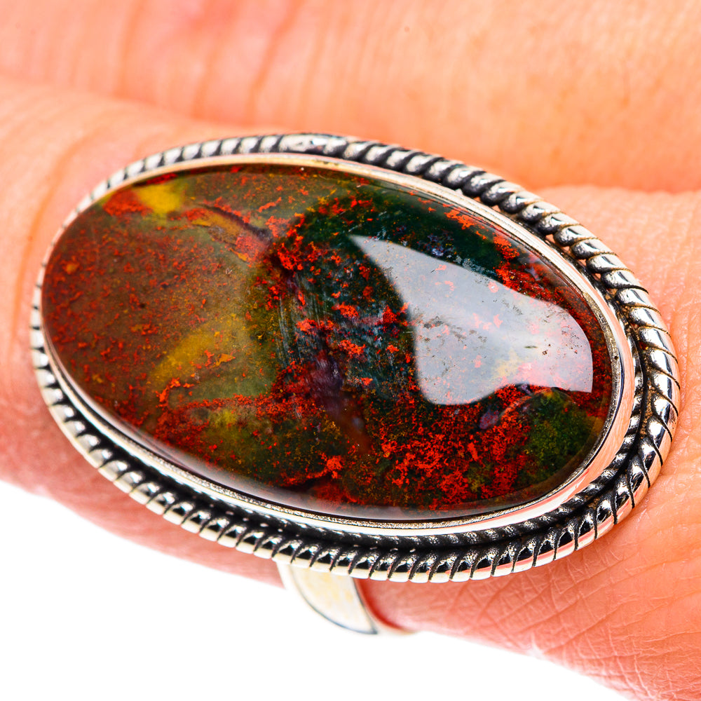 Bloodstone Rings handcrafted by Anasilvercos - RING90601