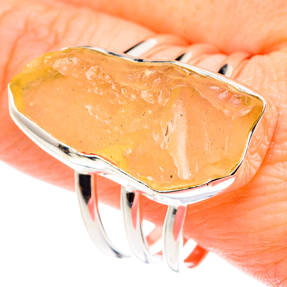 Libyan Desert Glass Rings handcrafted by Anasilvercos - RING90609