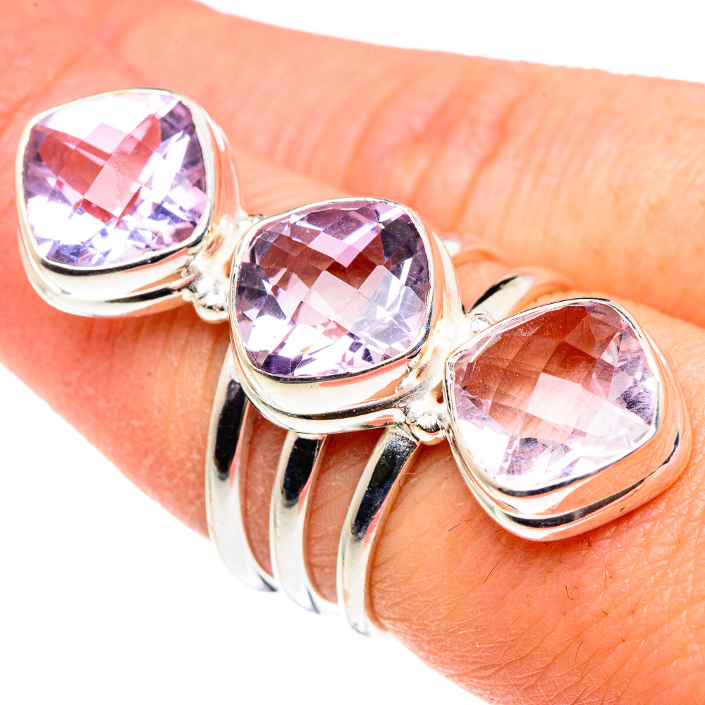 Kunzite Rings handcrafted by Anasilvercos - RING90613