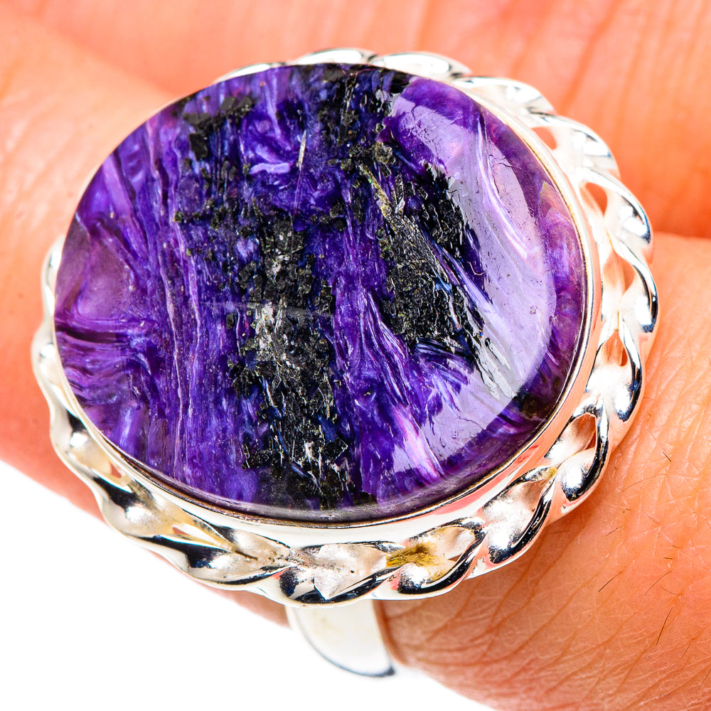 Charoite Rings handcrafted by Anasilvercos - RING90614