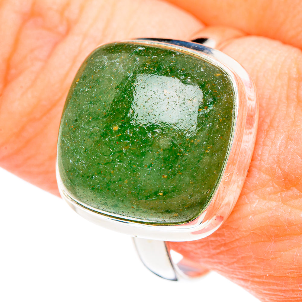 Green Aventurine Rings handcrafted by Anasilvercos - RING90628