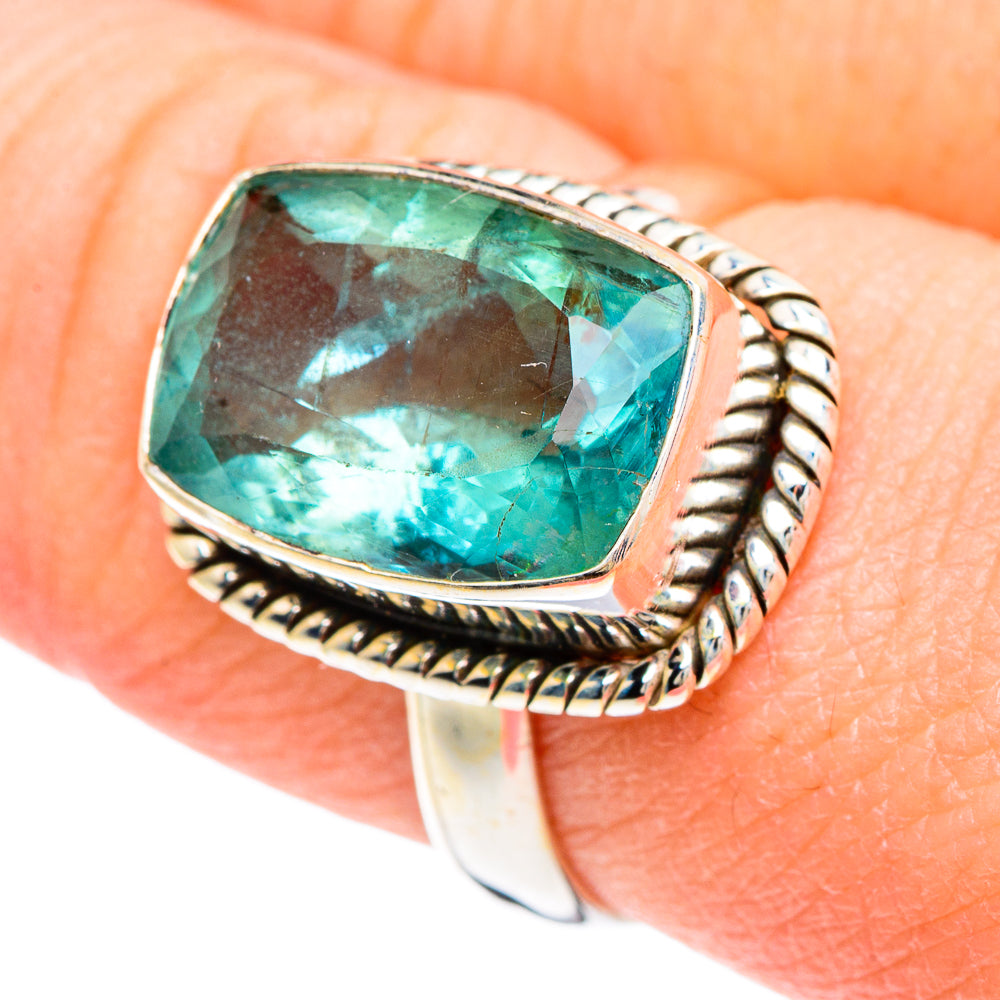 Green Fluorite Rings handcrafted by Anasilvercos - RING90629