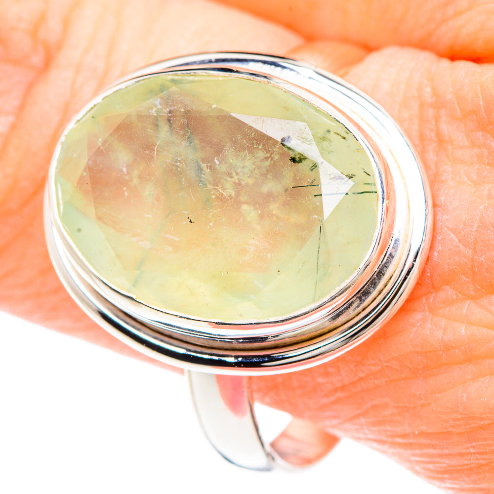 Prehnite Rings handcrafted by Anasilvercos - RING90630