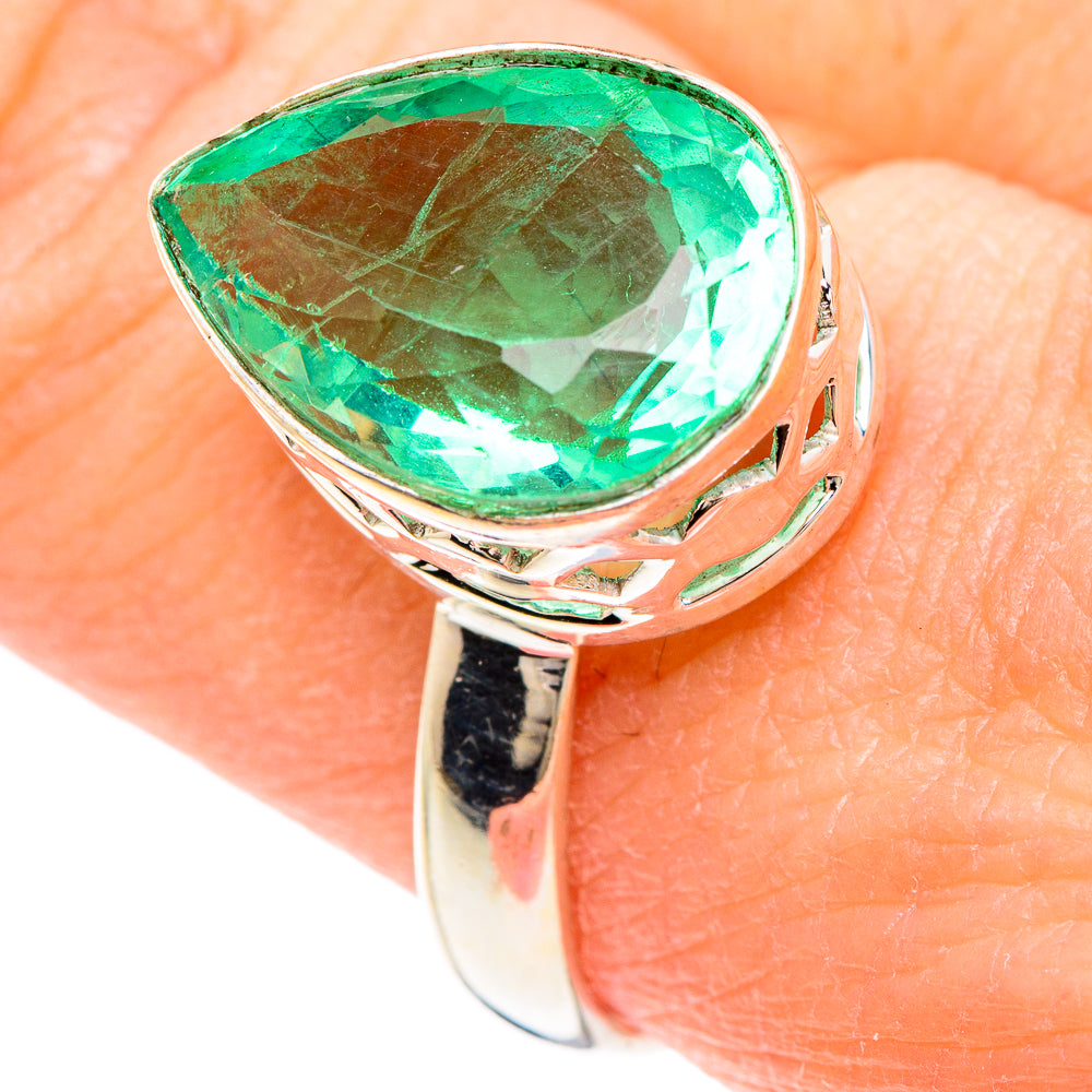 Green Fluorite Rings handcrafted by Anasilvercos - RING90631