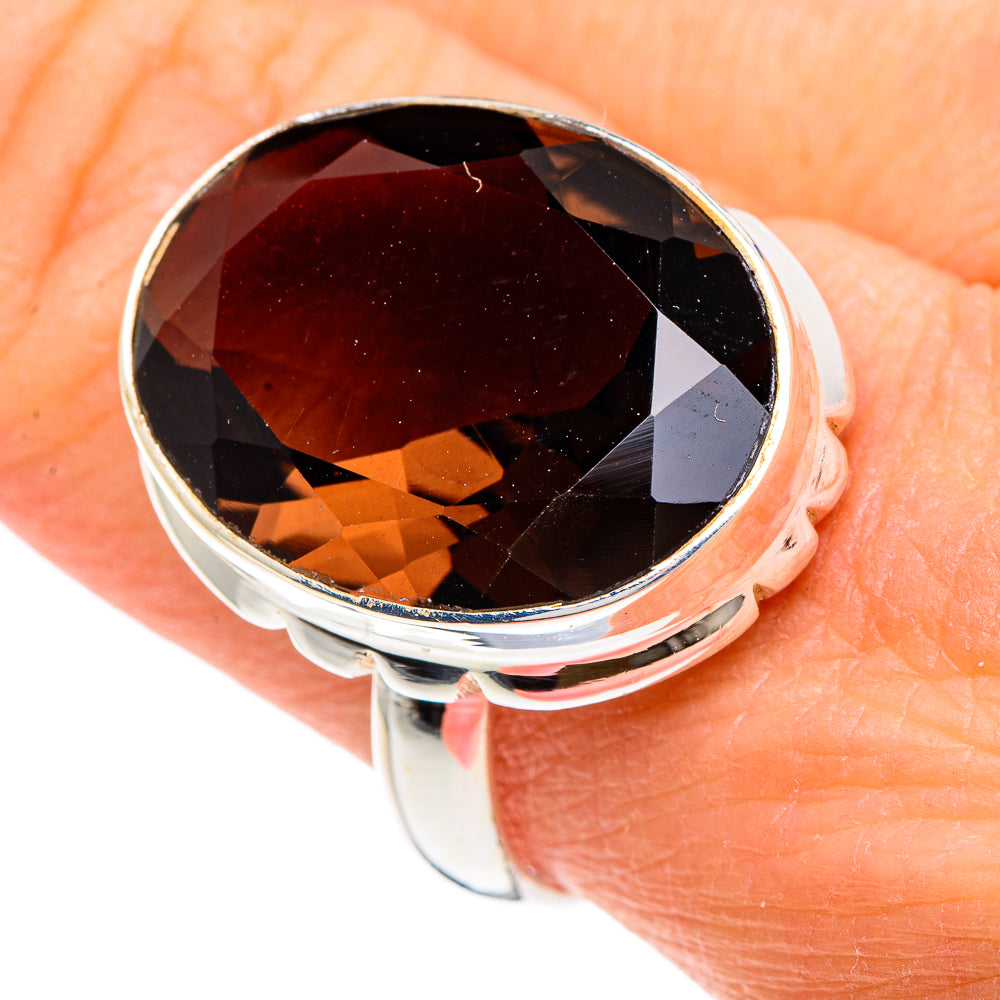 Smoky Quartz Rings handcrafted by Anasilvercos - RING90633