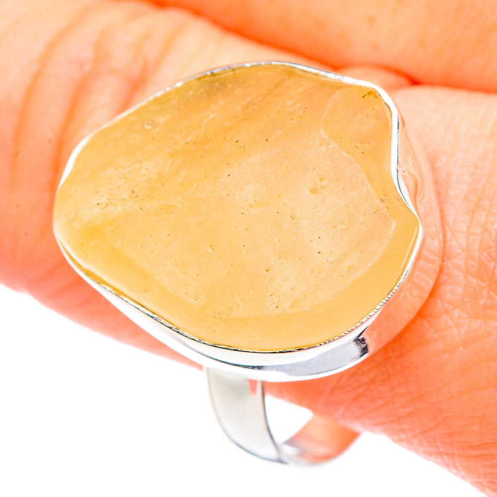 Libyan Desert Glass Rings handcrafted by Anasilvercos - RING90671