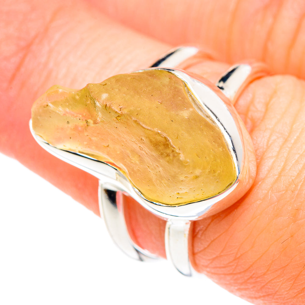 Libyan Desert Glass Rings handcrafted by Anasilvercos - RING90673