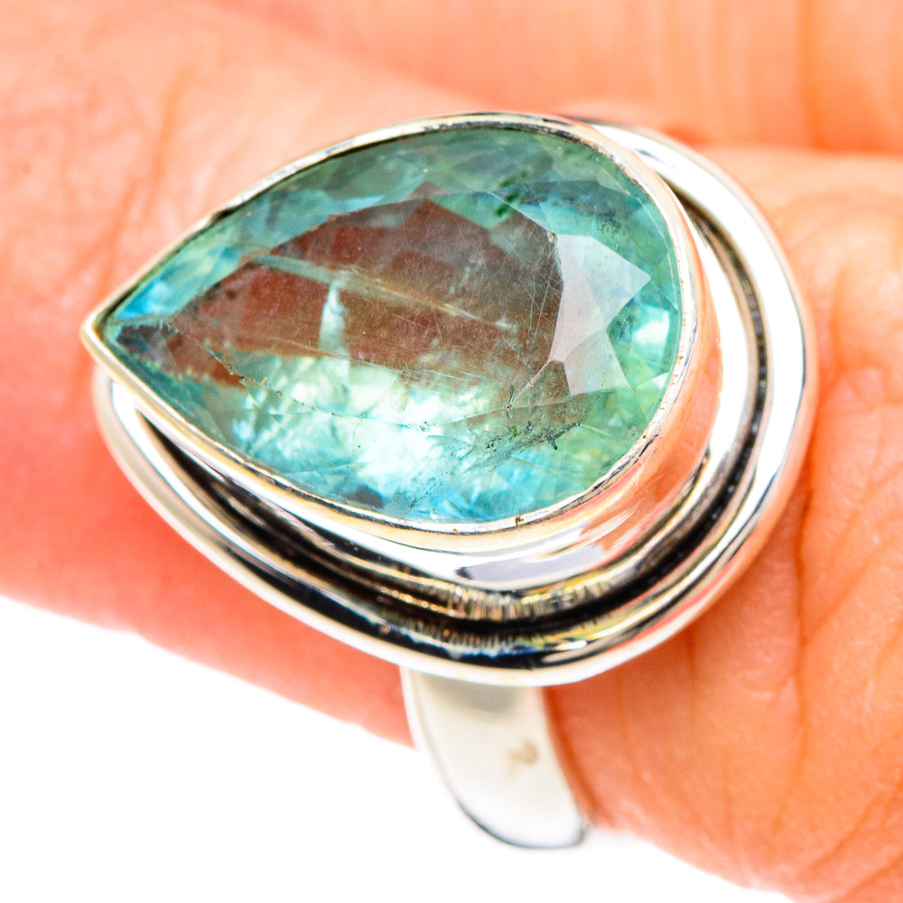 Blue Fluorite Rings handcrafted by Anasilvercos - RING90696