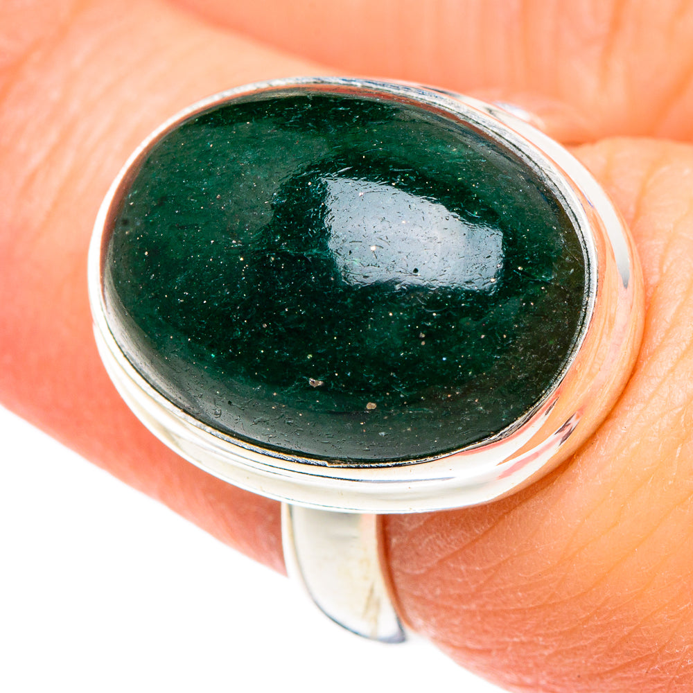 Green Aventurine Rings handcrafted by Anasilvercos - RING90698