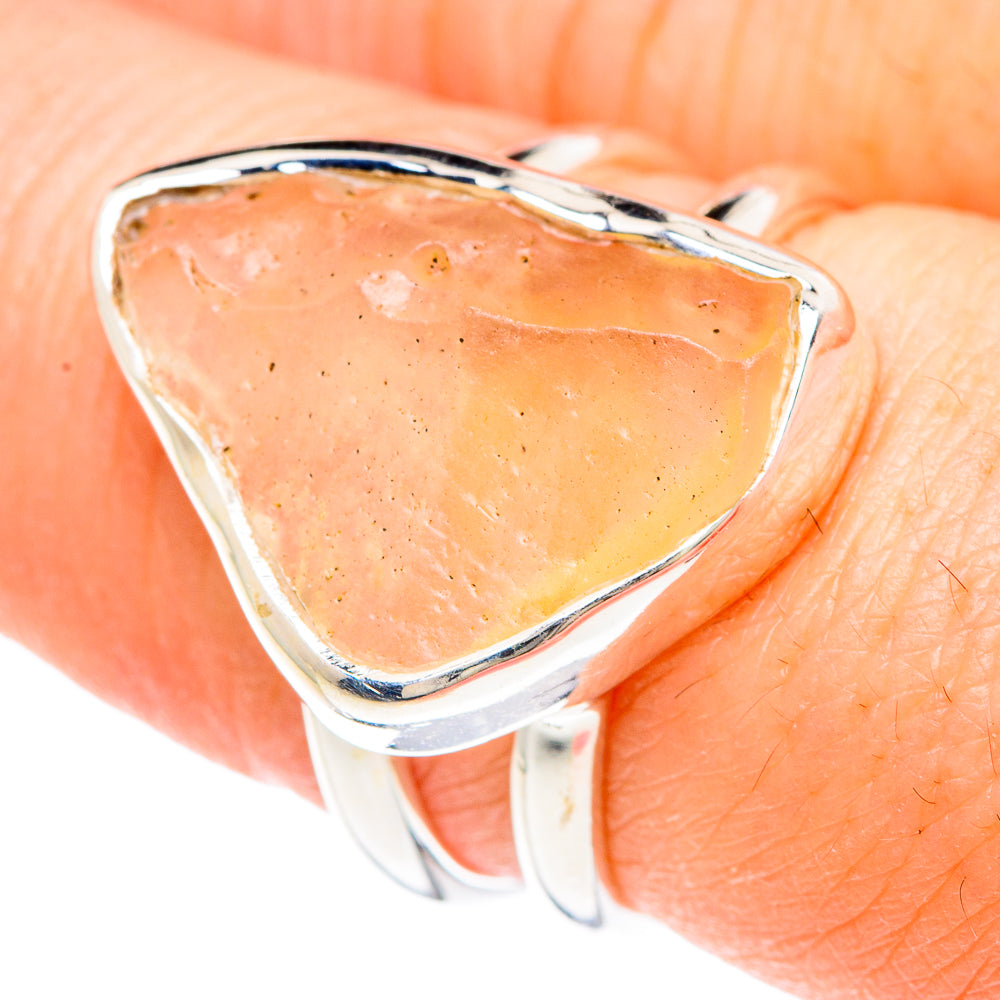 Libyan Desert Glass Rings handcrafted by Anasilvercos - RING90702
