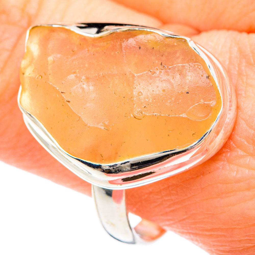 Libyan Desert Glass Rings handcrafted by Anasilvercos - RING90704