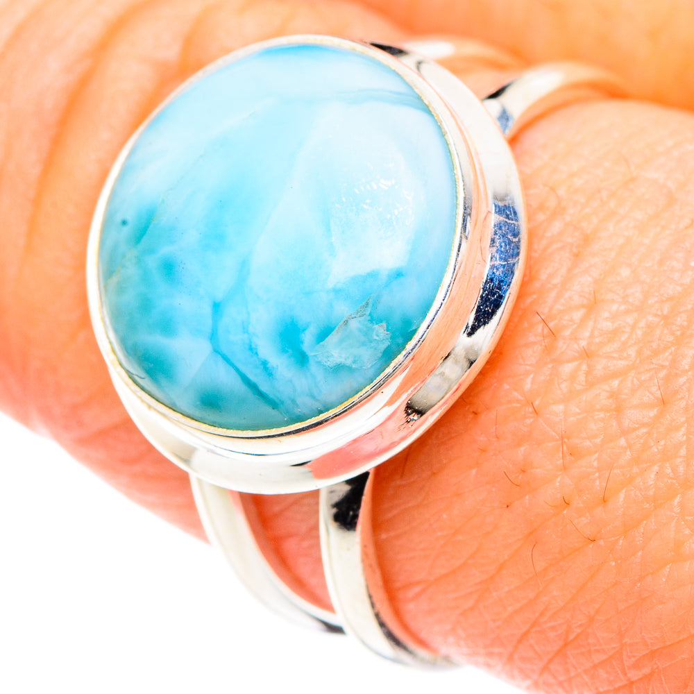 Larimar Rings handcrafted by Anasilvercos - RING90721