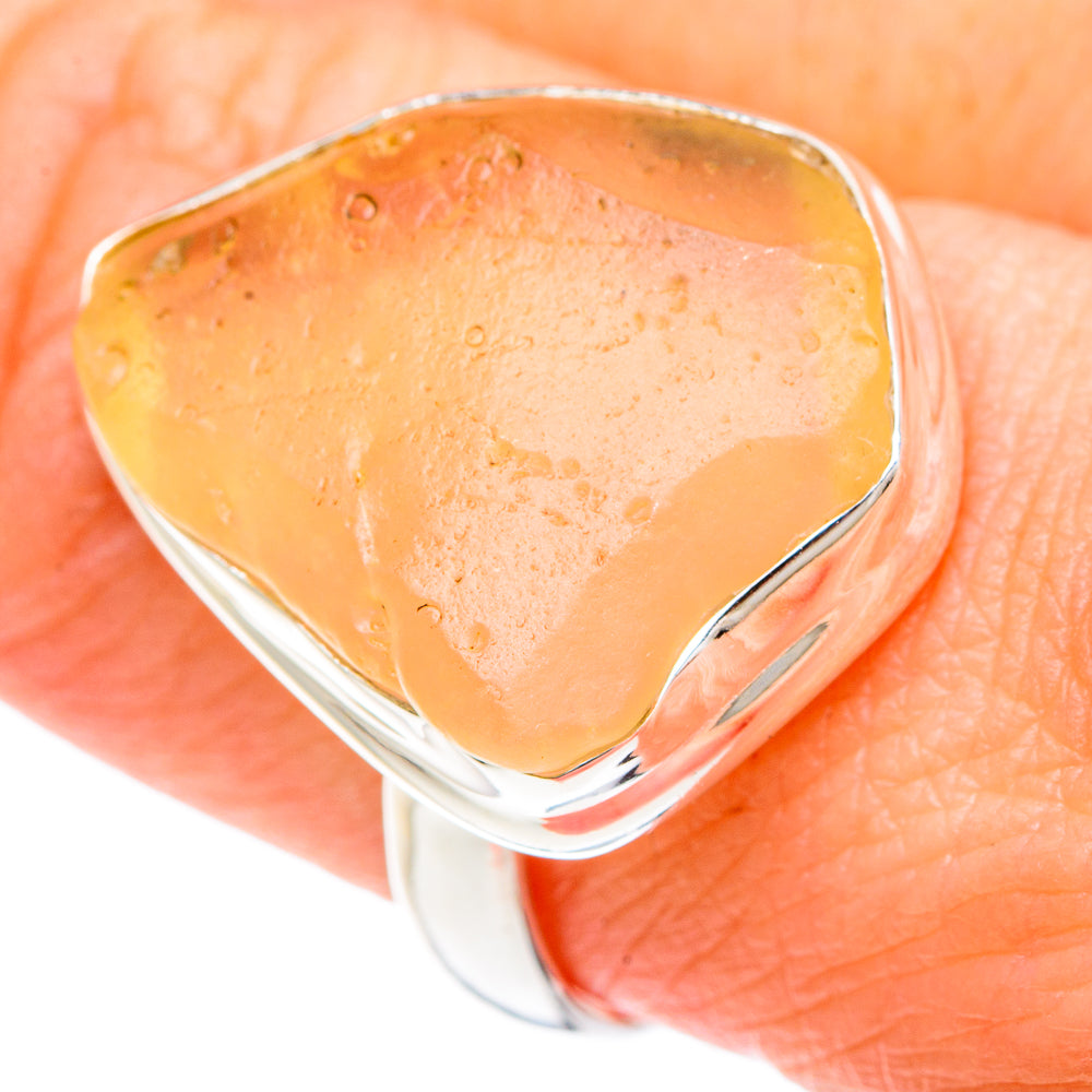 Libyan Desert Glass Rings handcrafted by Anasilvercos - RING90733
