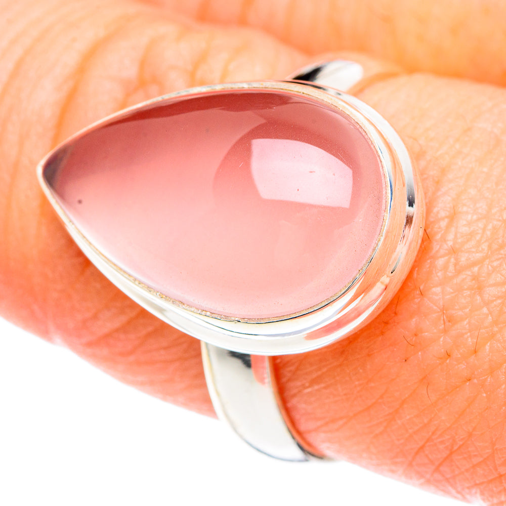 Rose Quartz Rings handcrafted by Anasilvercos - RING90738