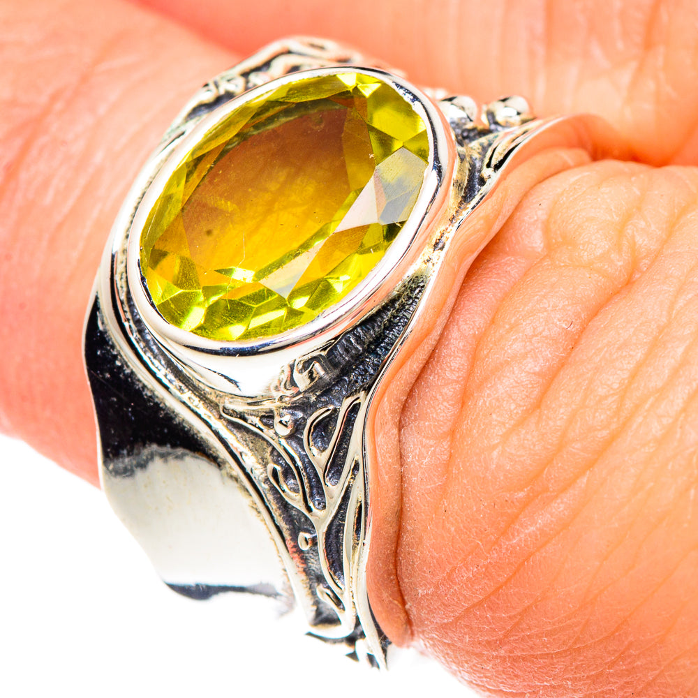 Lemon Quartz Rings handcrafted by Anasilvercos - RING90747