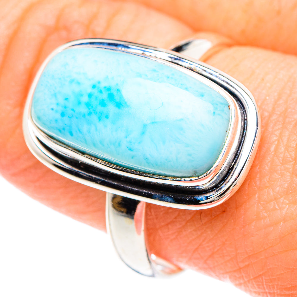 Larimar Rings handcrafted by Anasilvercos - RING90749