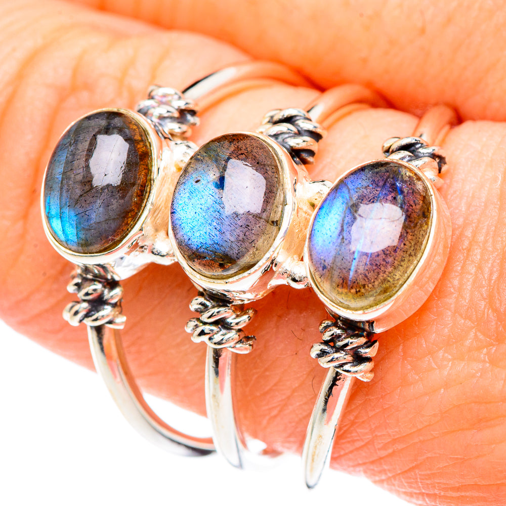 Labradorite Rings handcrafted by Anasilvercos - RING90751