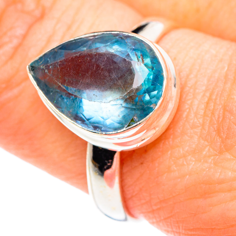 Blue Fluorite Rings handcrafted by Anasilvercos - RING90753