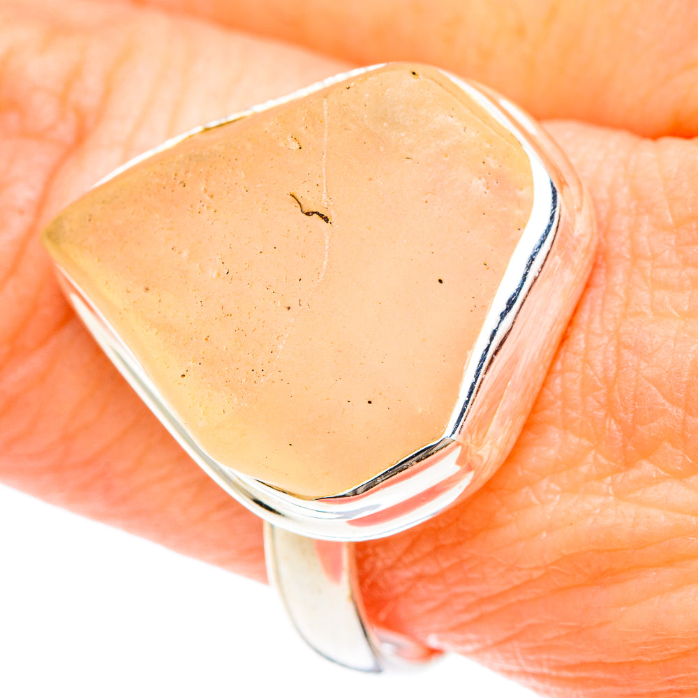 Libyan Desert Glass Rings handcrafted by Anasilvercos - RING90760