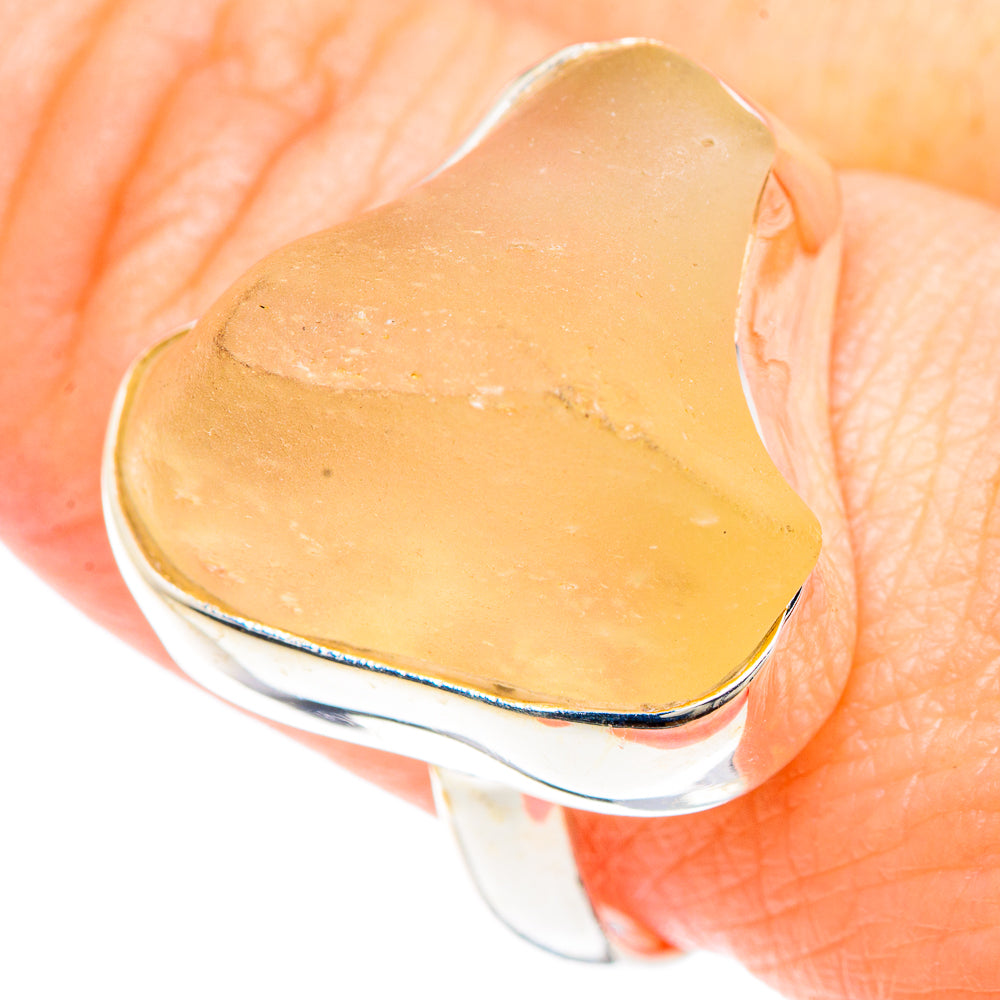 Libyan Desert Glass Rings handcrafted by Anasilvercos - RING90761