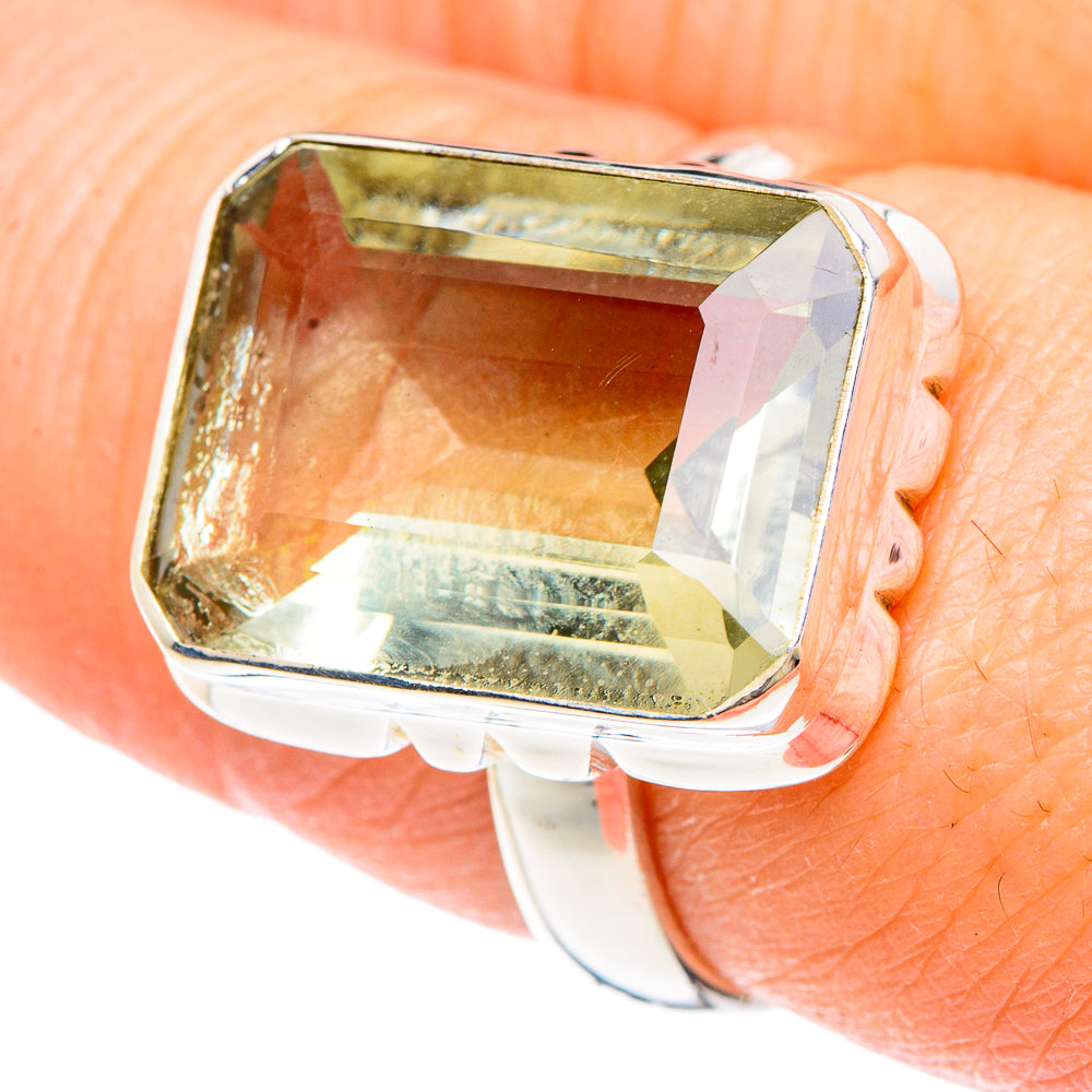 Green Amethyst Rings handcrafted by Anasilvercos - RING90786