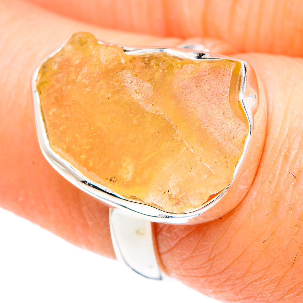 Libyan Desert Glass Rings handcrafted by Anasilvercos - RING90789