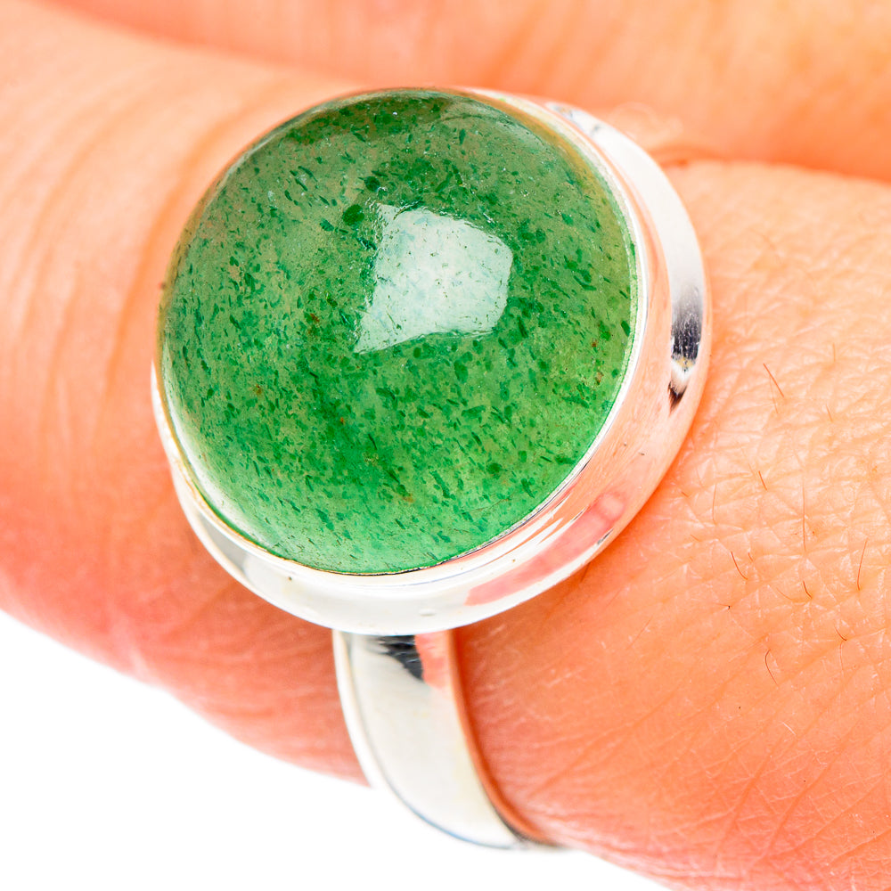 Green Aventurine Rings handcrafted by Anasilvercos - RING90812