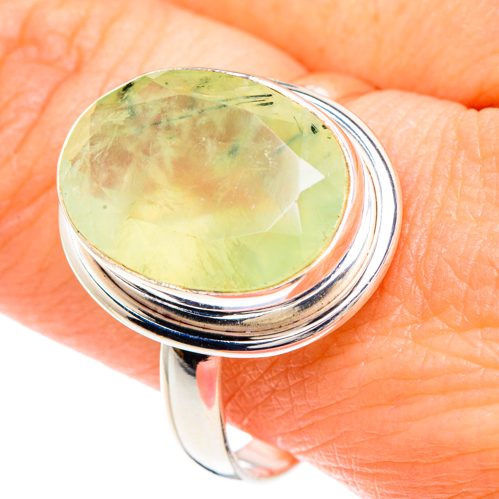 Prehnite Rings handcrafted by Anasilvercos - RING90813