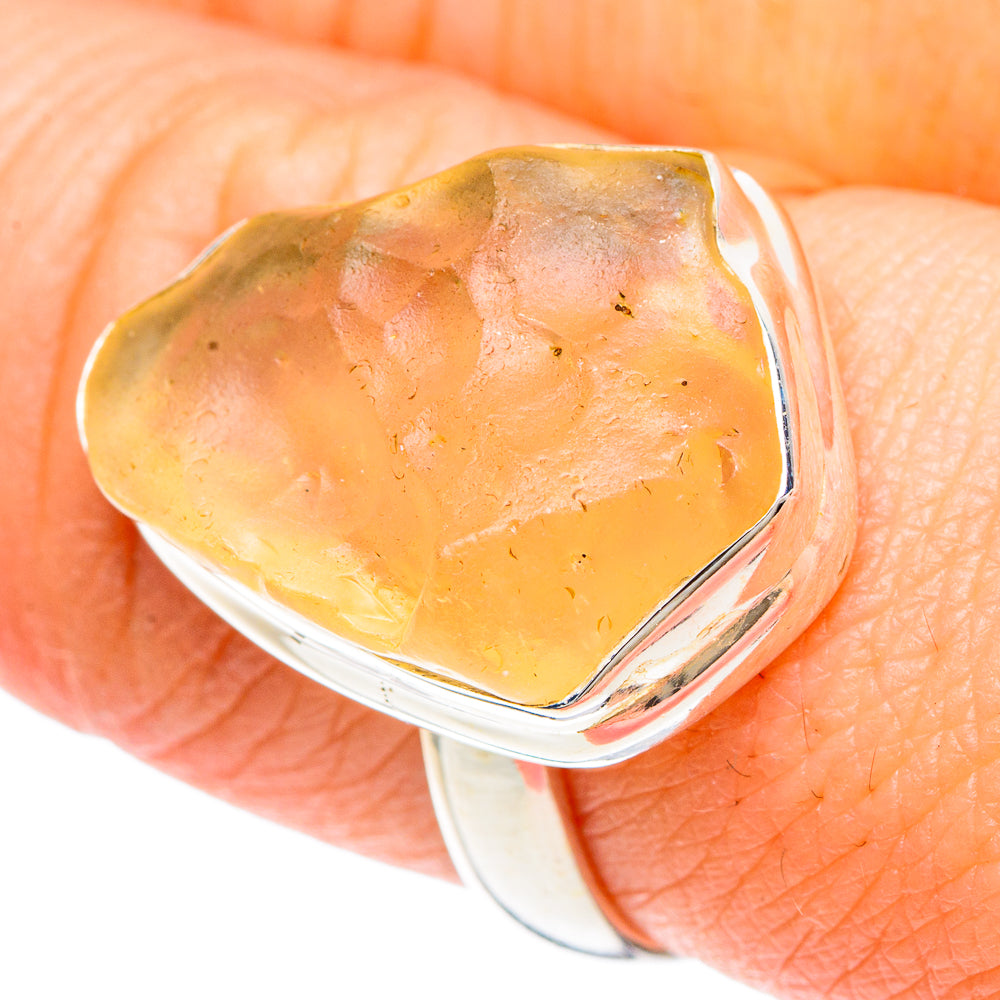 Libyan Desert Glass Rings handcrafted by Anasilvercos - RING90817