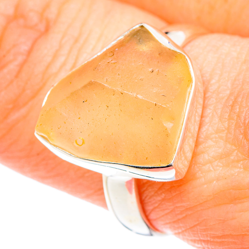Libyan Desert Glass Rings handcrafted by Anasilvercos - RING90818