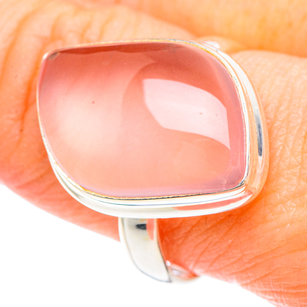 Rose Quartz Rings handcrafted by Anasilvercos - RING90822