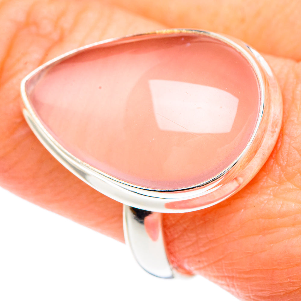 Rose Quartz Rings handcrafted by Anasilvercos - RING90823