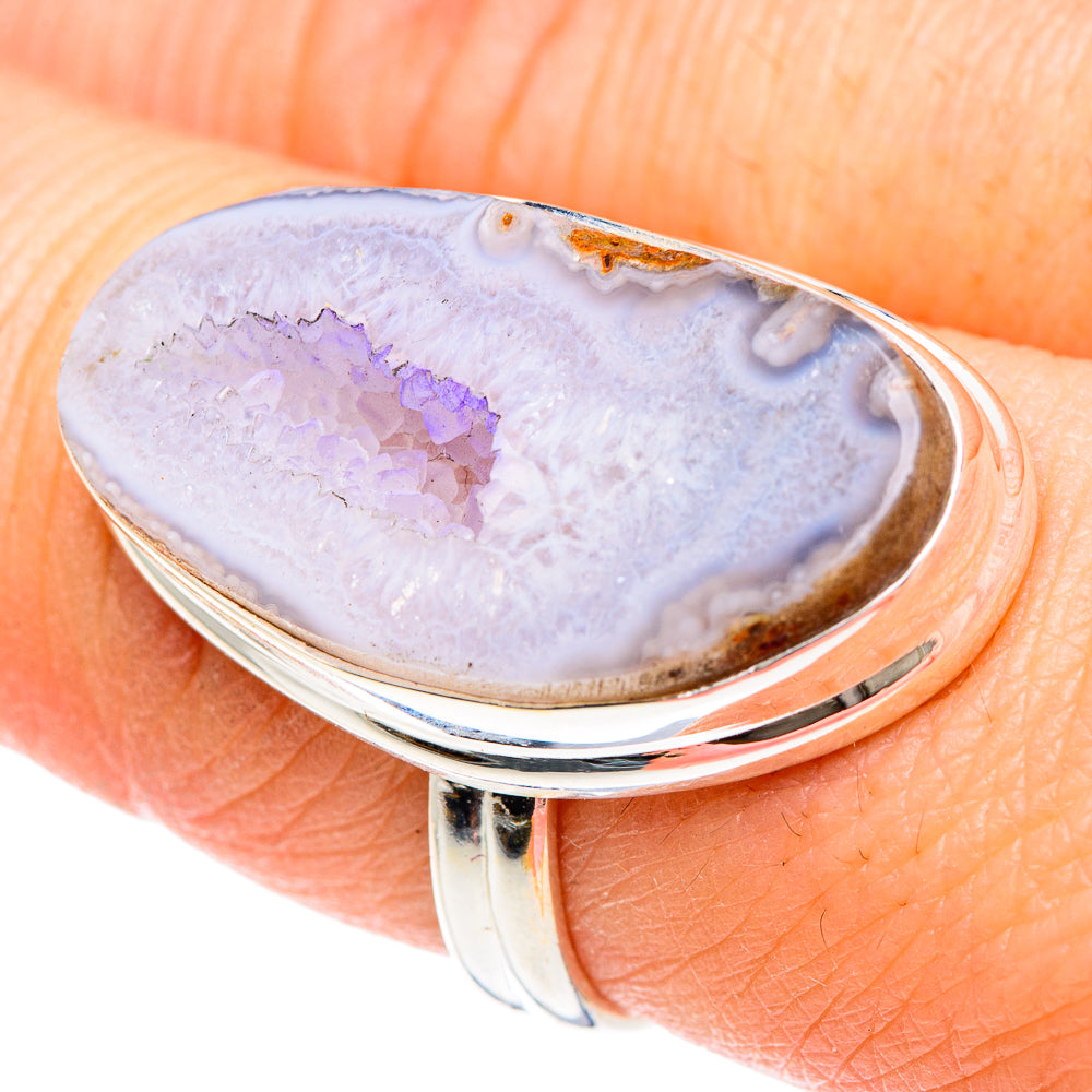 White Geode Slice Rings handcrafted by Anasilvercos - RING90836