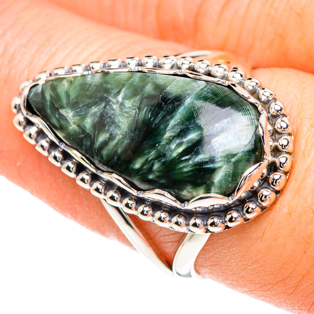 Seraphinite Rings handcrafted by Anasilvercos - RING90859