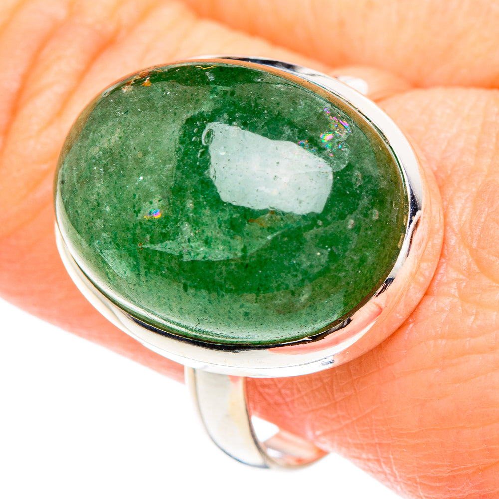 Green Aventurine Rings handcrafted by Anasilvercos - RING90863